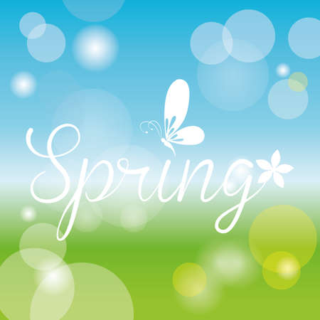 abstract spring background with some special objectsのイラスト素材