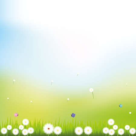 abstract spring background with some special objectsのイラスト素材