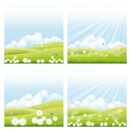 abstract spring backgrounds with some special objectsのイラスト素材