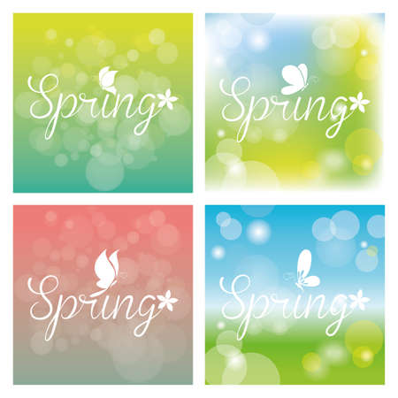 abstract spring backgrounds with some special objectsのイラスト素材