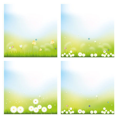 abstract spring backgrounds with some special objectsのイラスト素材