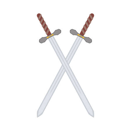 abstract medieval weapons on a white backgroundのイラスト素材