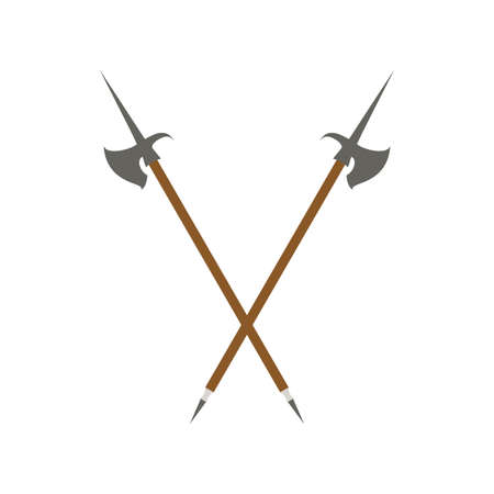 abstract medieval weapons on a white backgroundのイラスト素材