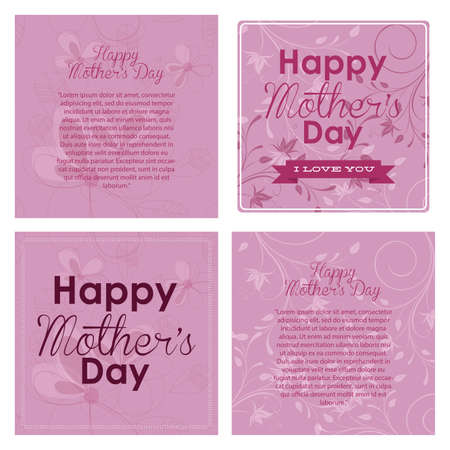 abstract happy mother's day text on a special backgroundのイラスト素材