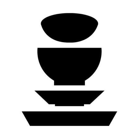 abstract kitchen tools silhouettes on a white backgroundのイラスト素材