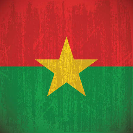 abstract Burkina Faso flag with special dirty effectのイラスト素材