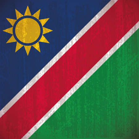 abstract Namibia flag with special dirty effectのイラスト素材