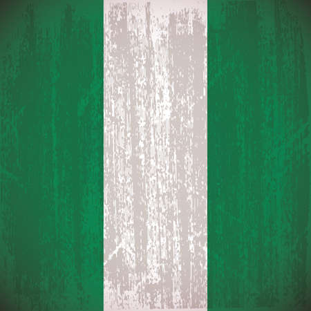 Abstract Nigeria flag with special dirty effectのイラスト素材