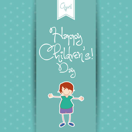 abstract happy children's Day text on a special backgroundのイラスト素材