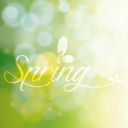 abstract spring background with some special objectsのイラスト素材