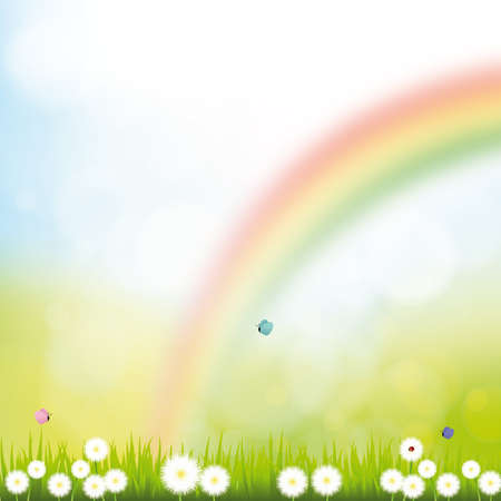 abstract spring background with some special objectsのイラスト素材