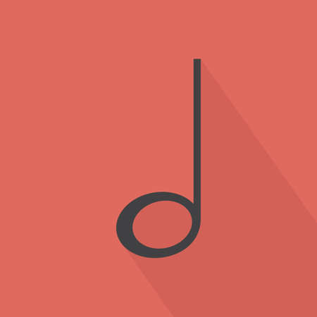abstract music symbol on a red backgroundのイラスト素材