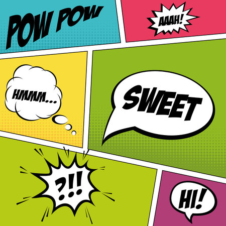 abstract pop art objects on a special background