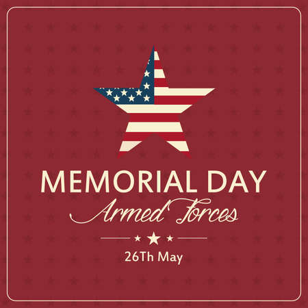 abstract memorial day background with special objectsのイラスト素材