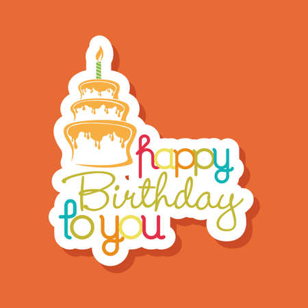 abstract happy birthday background with special objectsのイラスト素材