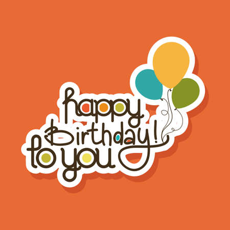 abstract happy birthday background with special objectsのイラスト素材