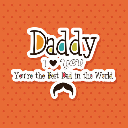 abstract father's day background with special objectsのイラスト素材