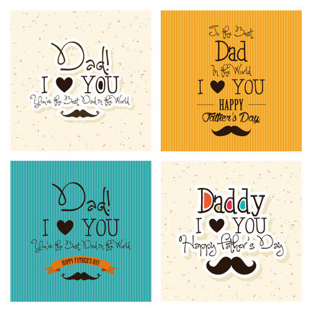 abstract father's day background with special objectsのイラスト素材