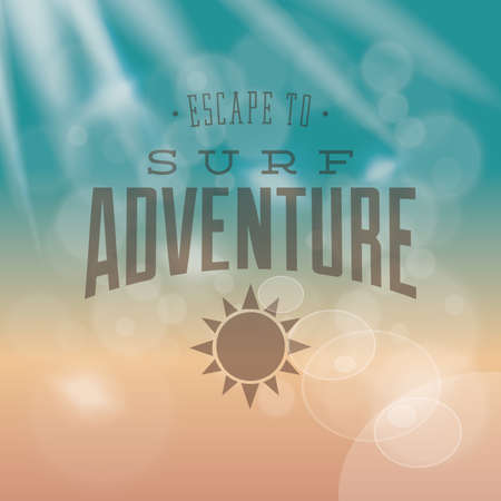 Abstract summer vacation background with special objectsのイラスト素材