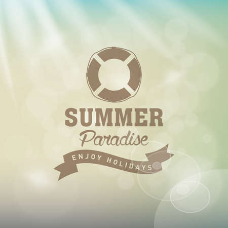 Abstract summer vacation background with special objectsのイラスト素材