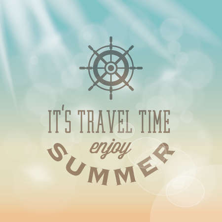 Abstract summer vacation background with special objectsのイラスト素材