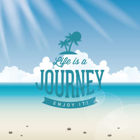 Abstract summer vacation background with special objectsのイラスト素材