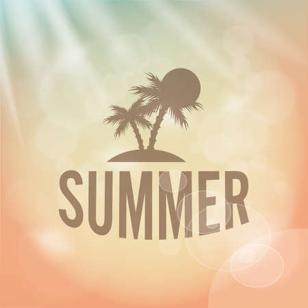 Abstract summer vacation background with special objectsのイラスト素材