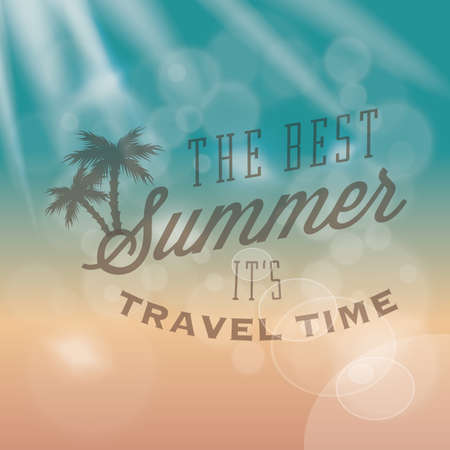 Abstract summer vacation background with special objectsのイラスト素材