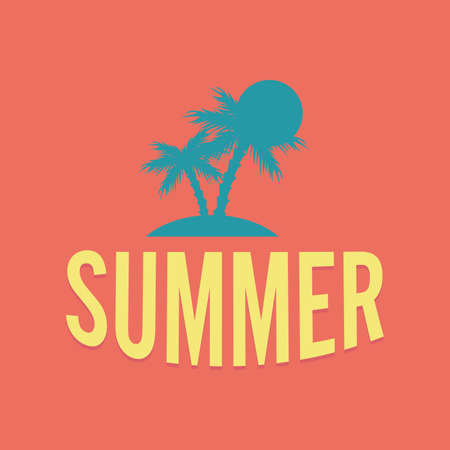 Abstract summer vacation background with special objectsのイラスト素材