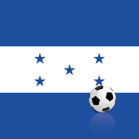 Abstract Honduras flag with a soccer ballのイラスト素材