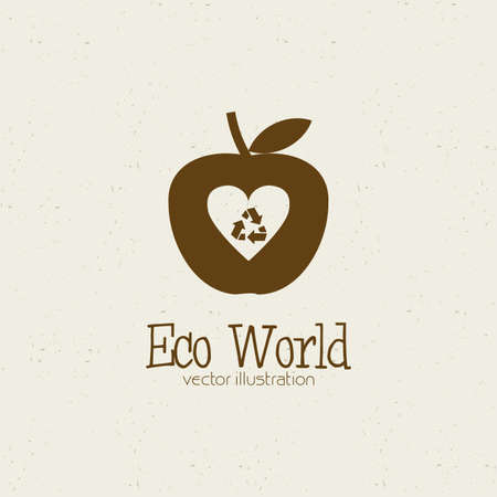 abstract eco world symbol on a white backgroundのイラスト素材