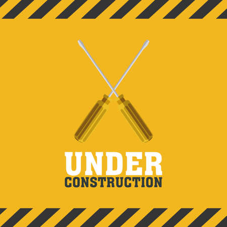 abstract under construction background with special objectsのイラスト素材