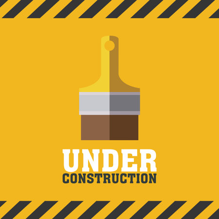 abstract under construction background with special objectsのイラスト素材