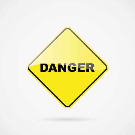 abstract danger signal on a white backgroundのイラスト素材