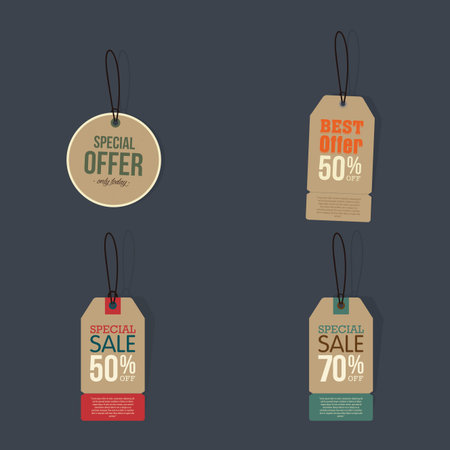 Abstract big sale symbols on a gray backgroundのイラスト素材