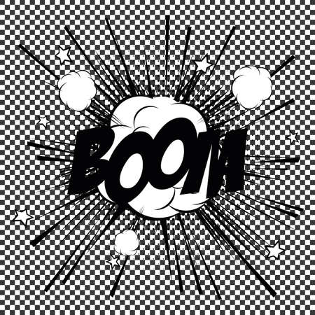 Abstract pop art object with black and white effect on a special backgroundのイラスト素材