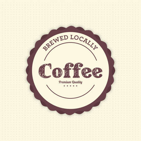 abstract coffee label on a special backgroundのイラスト素材