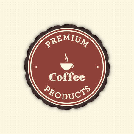 abstract coffee label on a special backgroundのイラスト素材
