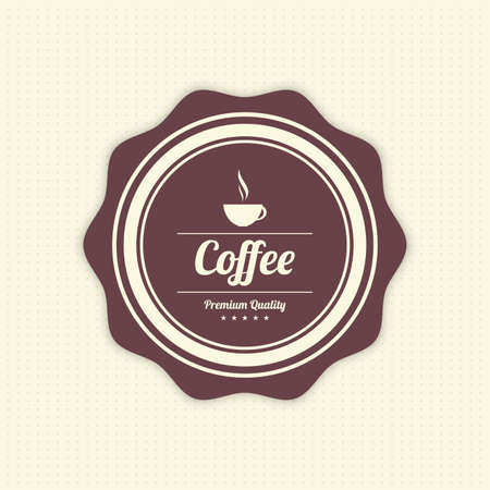 abstract coffee label on a special backgroundのイラスト素材