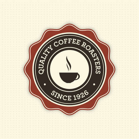 abstract coffee label on a special backgroundのイラスト素材