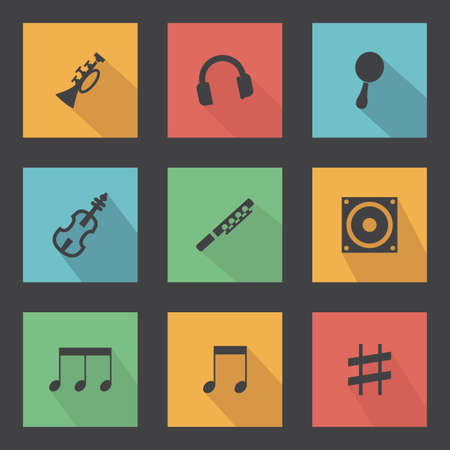 abstract music objects on a special backgroundのイラスト素材