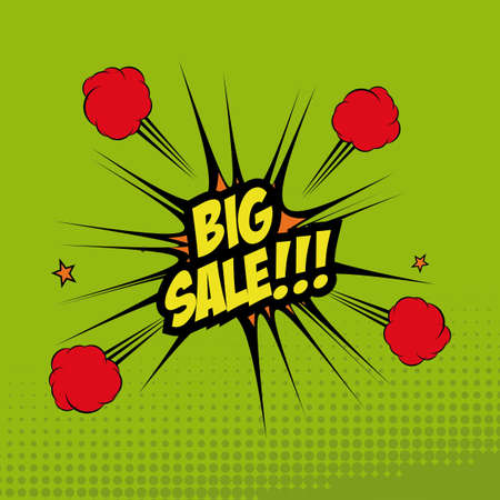 Abstract big sale background with pop art stylesのイラスト素材