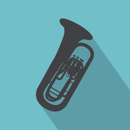 abstract music instrument silhouette on a special backgroundのイラスト素材