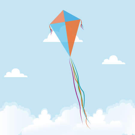 abstract cute kite on a special backgroundのイラスト素材