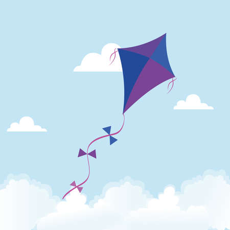 abstract cute kite on a special backgroundのイラスト素材