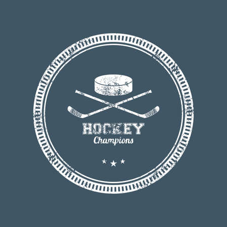 abstract dirty sport label on a dark blue backgroundのイラスト素材