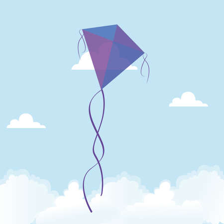 abstract cute kite on a special backgroundのイラスト素材