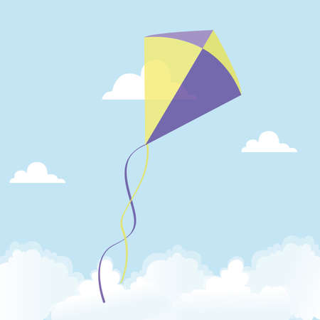 abstract cute kite on a special backgroundのイラスト素材