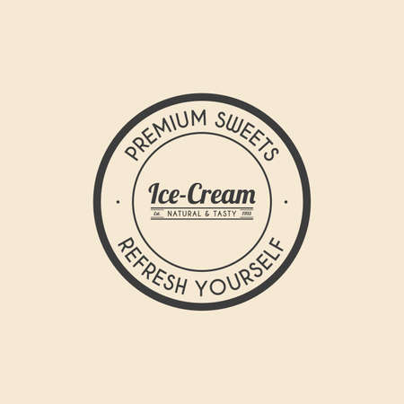 abstract premium label on a beige backgroundのイラスト素材