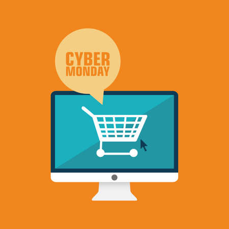 abstract Cyber Monday background with special objectsのイラスト素材